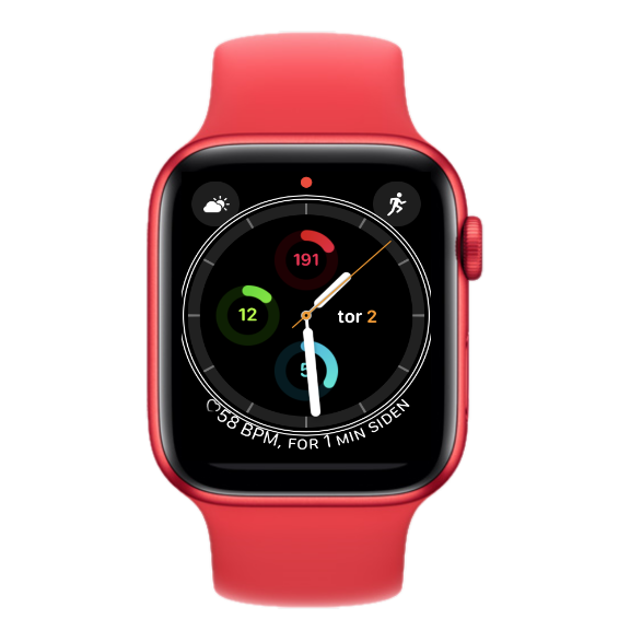 Apple Watch med urskiven "Digital Aktivitet"